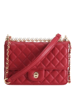 Designer Quilt Classic Shoulder Bag HY-8589 RED